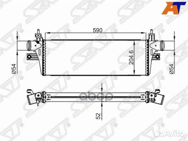 Радиатор интеркулера toyota hilux revo 15- ST-1