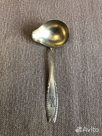 Половник для пунша винтаж серебрение монограмма