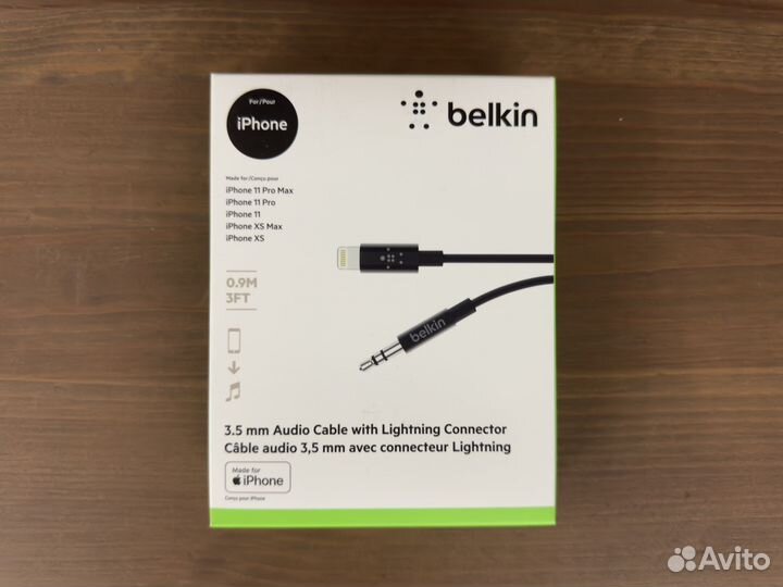 Кабель Belkin 3.5 mm Audio Lightning Connector