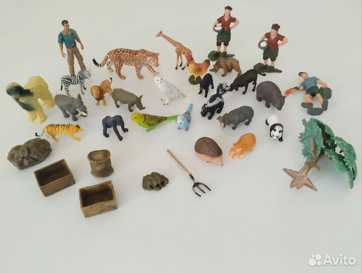 Фигурки животных Schleich, Collecta, Mojo