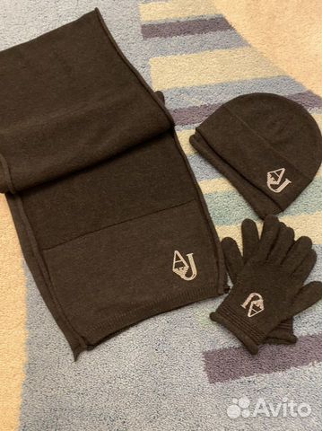 Комплект шапка шарф варежки женский