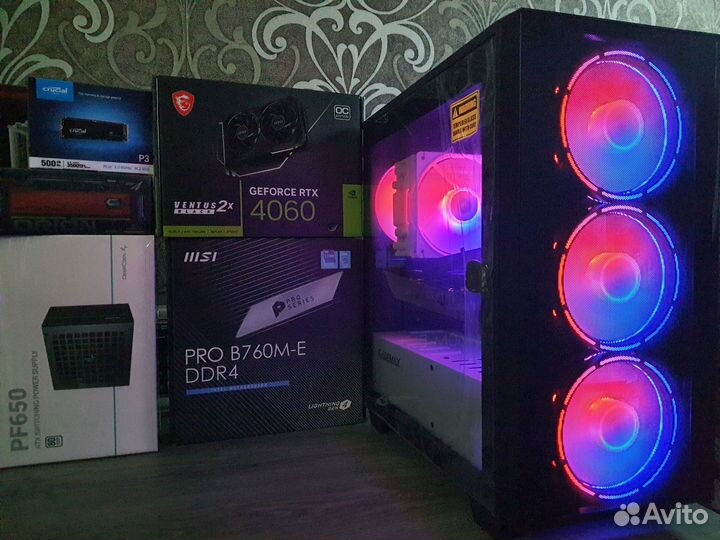 Новый Game Max Aero PC MSI RTX 4060+Core i5 12400F