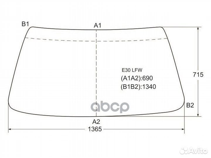 Стекло лобовое BMW 3-Series 81-94 E30 LFW XYG