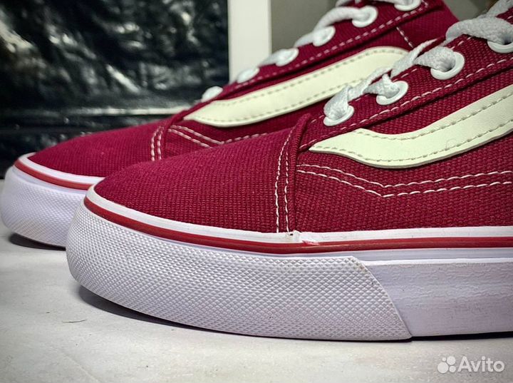 Кеды vans красные