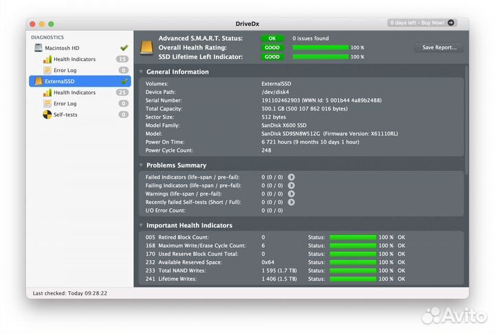 Sandisk Extreme 500 GB SSD