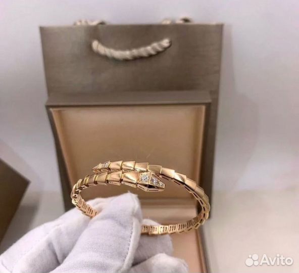 Золотой браслет Bvlgari serpenti viper 585/750