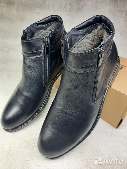 Ботинки зимние кожаные (Арт.42558)