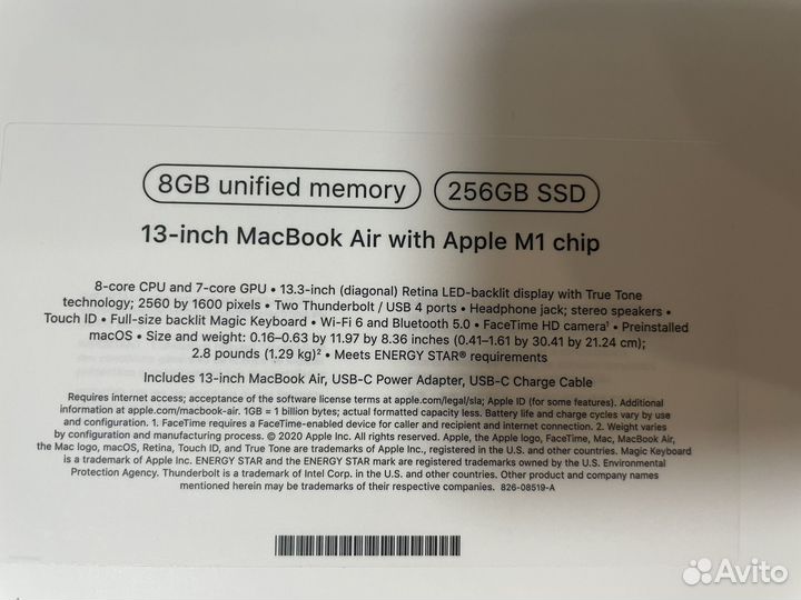 Apple MacBook Air 13 2020 m1 8gb 256