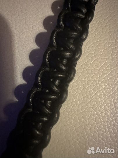 Браслет кожа с серебром