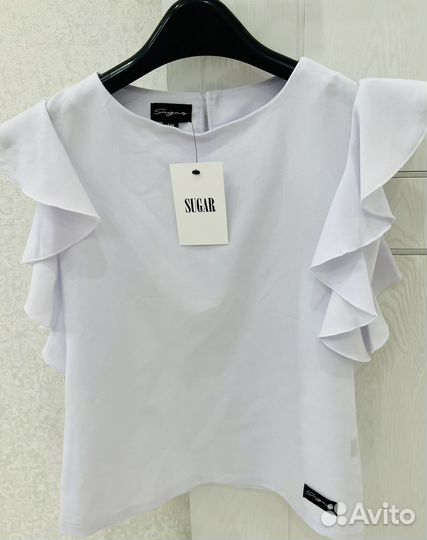 Блузка белая для девочек 146 размер