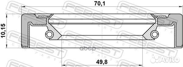 Сальник ступичный задний (51X70X10.2) KIA soren