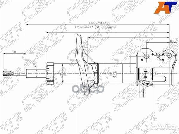 Стойка задняя mazda premacy/familia/323 99-05 R