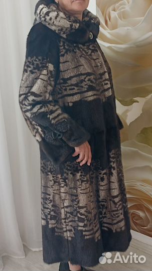 Шуба норковая с капюшоном размер 48 - 50