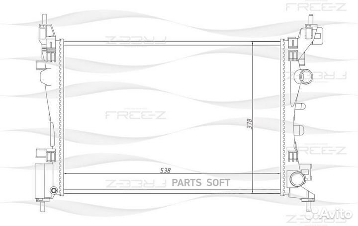 Радиатор охлаждения opel Corsa 06