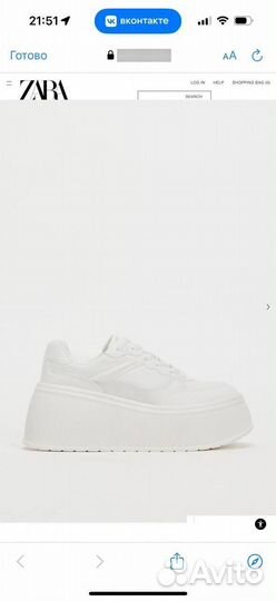 Кроссовки zara женские 40 новые