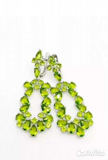 Серьги праздничные серебро 925 с кварцем