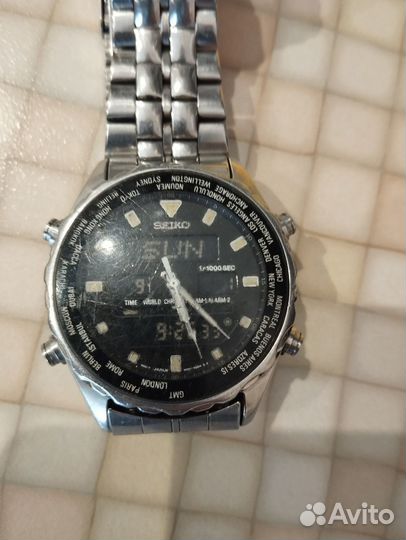 Seiko h021-7001 GMT Ana/Digi