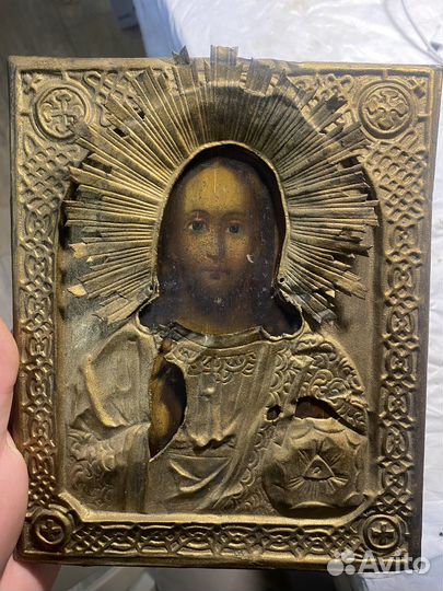 Старинная двусторонняя икона