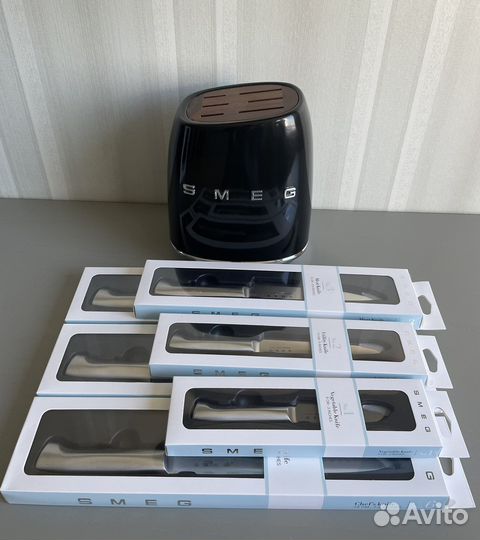 Набор ножей Smeg Черный ножи Смег