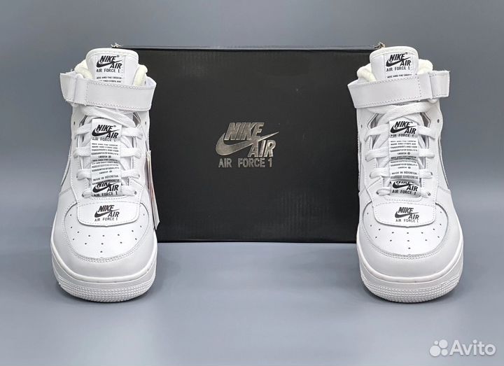 Кеды зимние с мехом nike air force 1 41-46