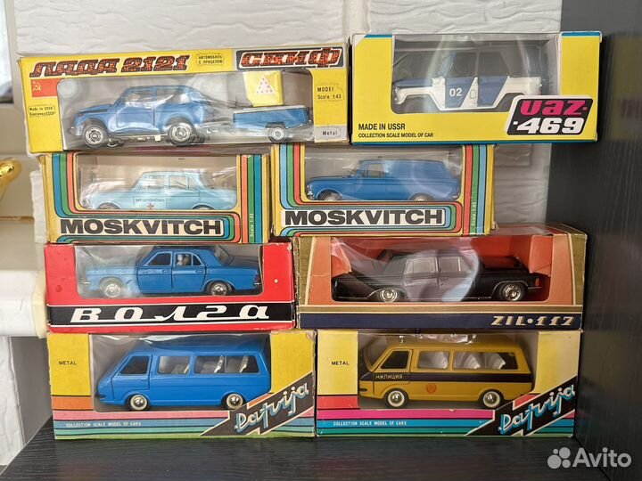 Модели Москвич, газ-3102, ЗИЛ 115, нива, раф