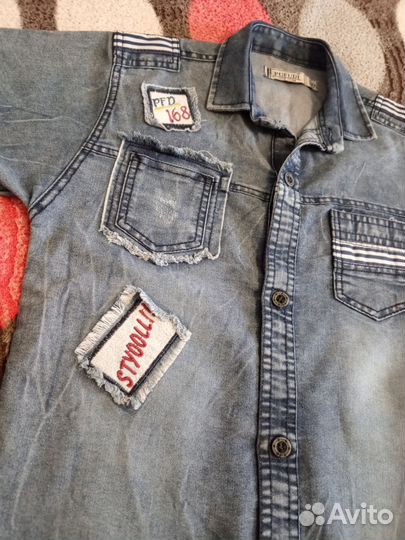Рубашка джинсовая на мальчика