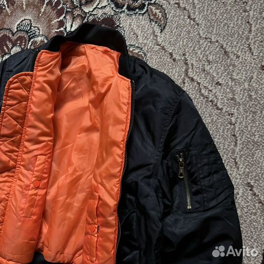 Бомбер Vintage MA-1 Black Bomber Jacket