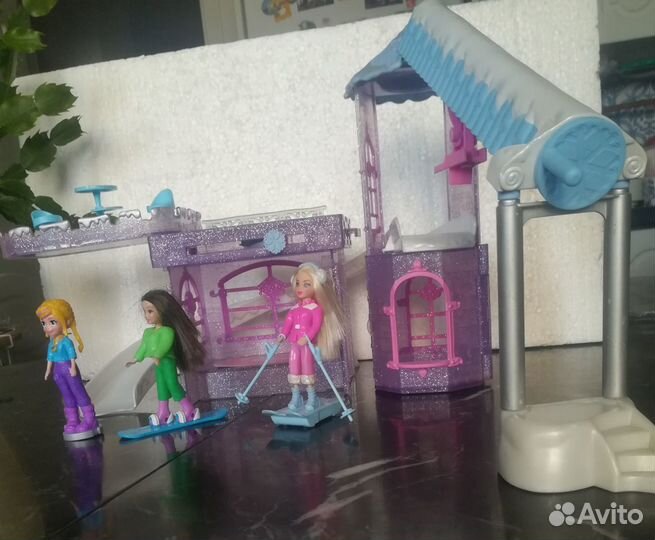 Зимняя горка и канатная дорога для Polly Pocket