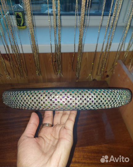 Оплетка на руль со стразами