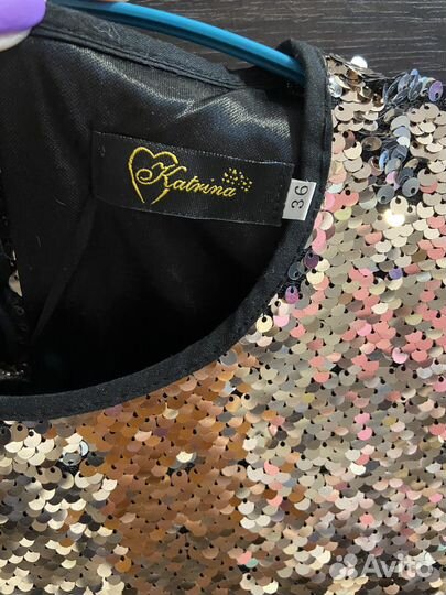 Юбка и топ с пайетками праздничные пышные