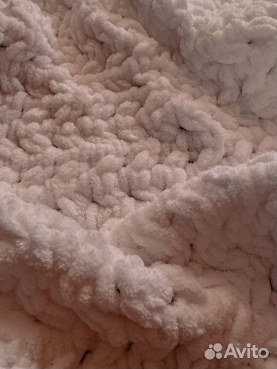 Плед детский плюшевый вязанный