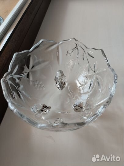 Конфетница стекло прозрачное новое