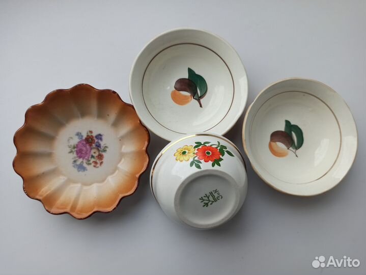 Розетки для варенья, пиалки. Зик. Старое Дулево