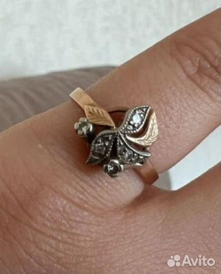 Золотое кольцо с бриллиантом 583 СССР