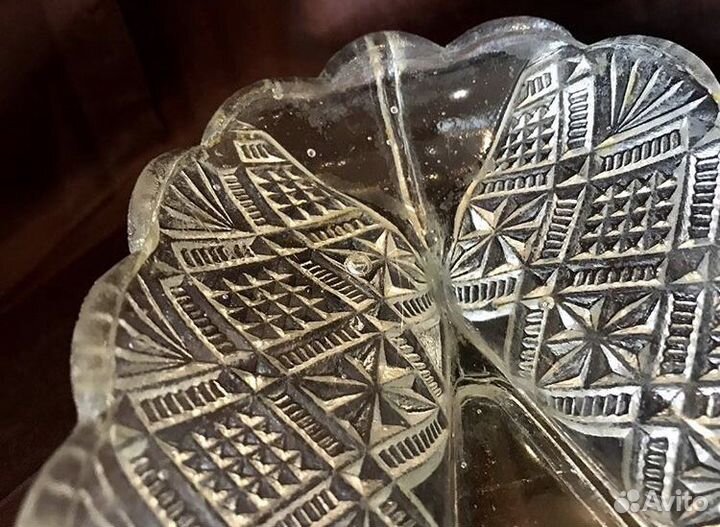 Блюдо.Селедочница.гхз.Старинное стекло