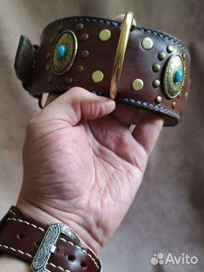 Ошейник из натуральной кожи