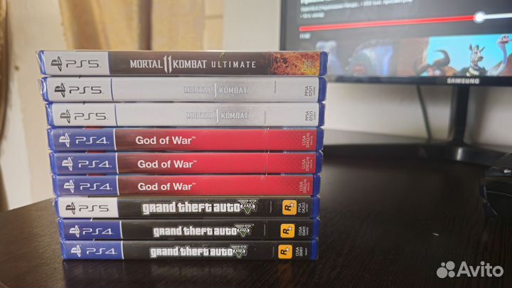 Диски ps4 ps5 gta 5 mk1 mk11 god od war