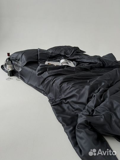 Постельное белье 100 тенсель графит