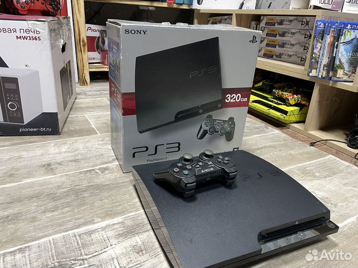 Прошитая Sony Ps3 slim 80игр с коробкой