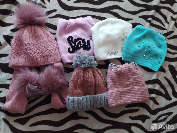 Зимние шапки для девочки