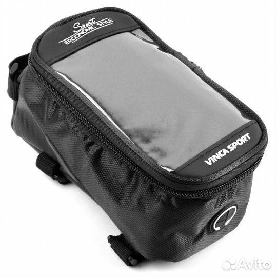 Велосипедная сумка на раму c карманом для телефона