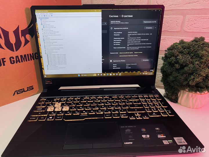 Мощный ноутбук Asus Tuf F15/i5-10300H/GTX 1650