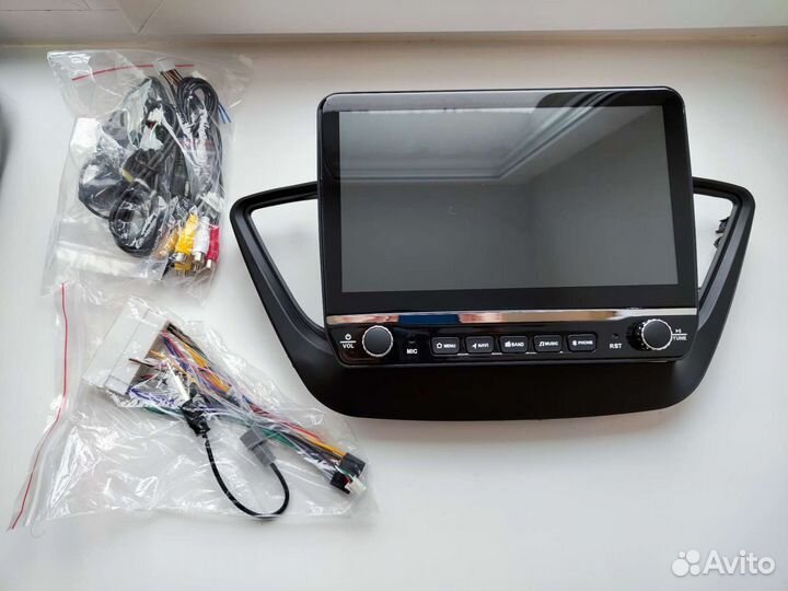 Магнитола android Hyundai Solaris 2 физ кнопки