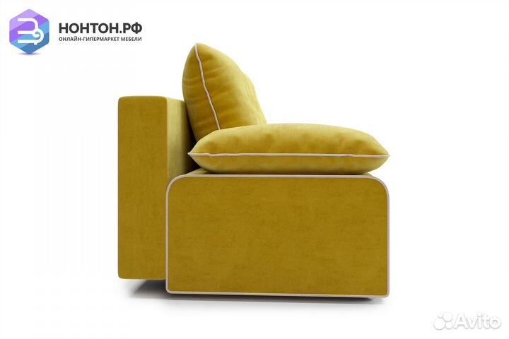 Диван еврокнижка Лестер горчичный