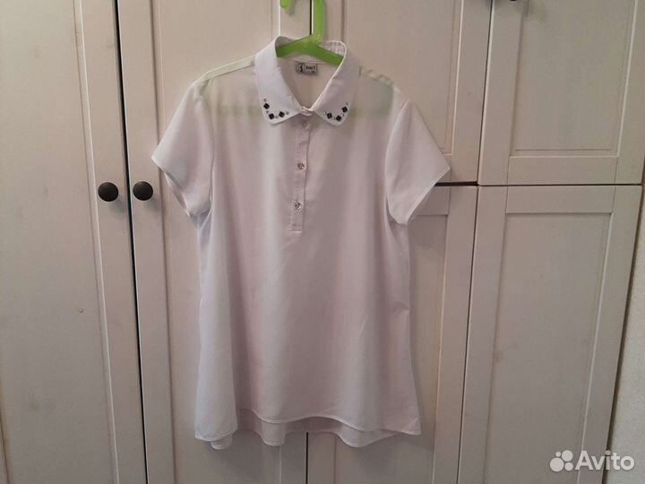 Р. 40-42-44 (XS, S) р.158см Белая блузка школьная