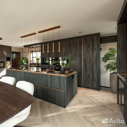 Кухня в стиле шале