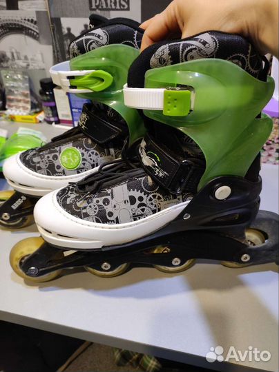 Роликовые коньки раздвижные 38-41 +рюкзак и защиты