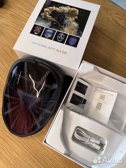 Светодиодная led маска для вечеринок (новый год)