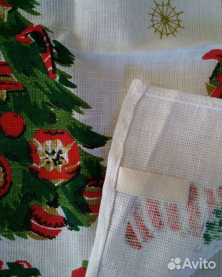Кухонные полотенца СССР, новые,100 лен, ёлки,море