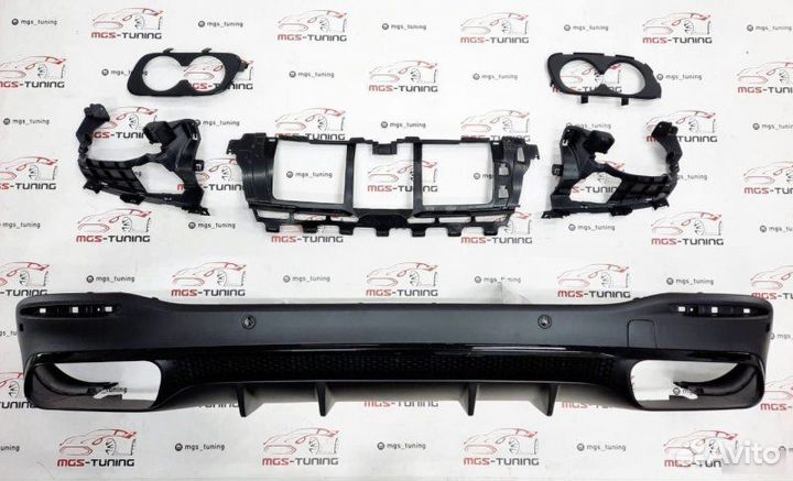 Диффузор 53 AMG Black на Mercedes GLS-Class X167